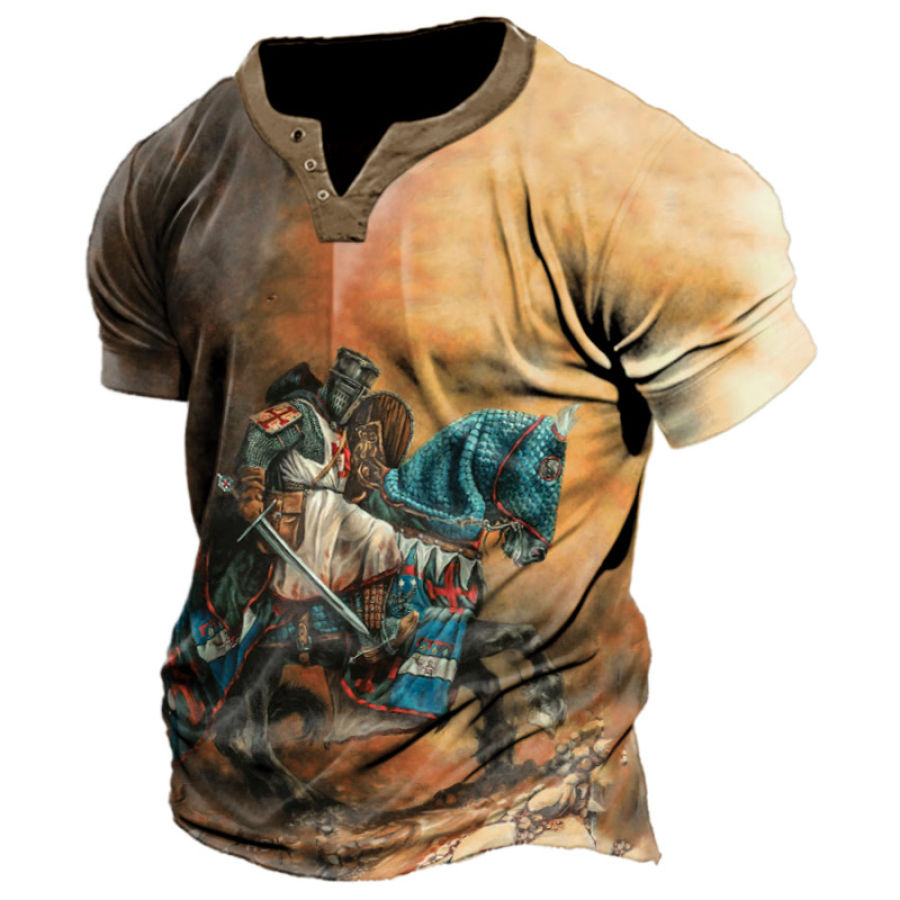 

Men's Outdoor Vintage Templar Print T-Shirt