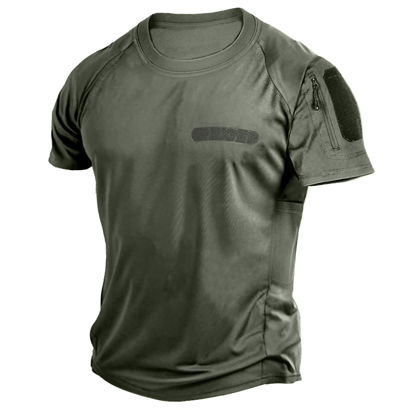 Men's Zip Pocket Functional Chic Tactical T-shirt