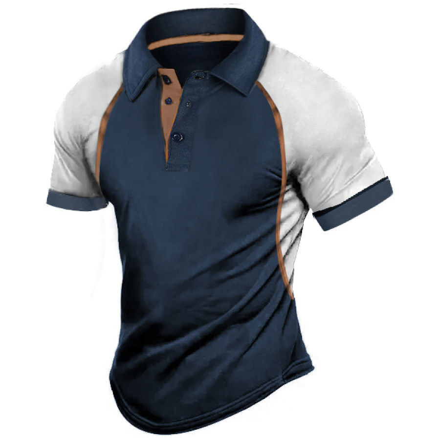 

Men's Outdoor Retro Contrast Polo Shirt