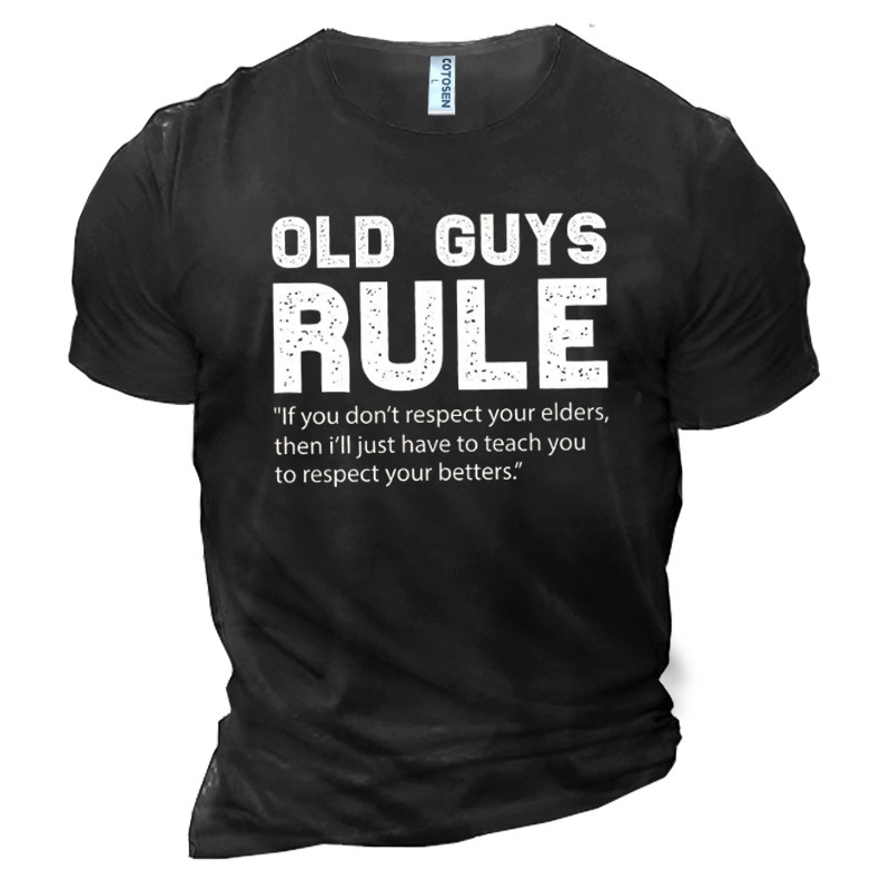 Old Guys Rule Men's Chic Cotton Short Sleeve T-shirt