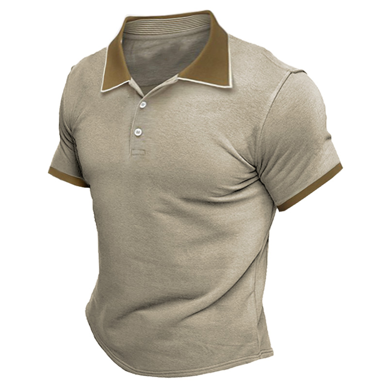 Men's Vintage Casual Polo Neck Chic T-shirt