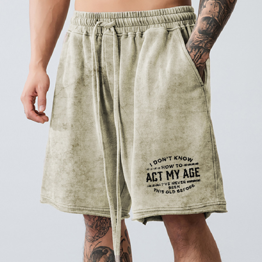 

Ich Weiß Nicht Wie Ich Mich In Meinem Alter Verhalten Soll Vintage Rolled Shorts Für Herren