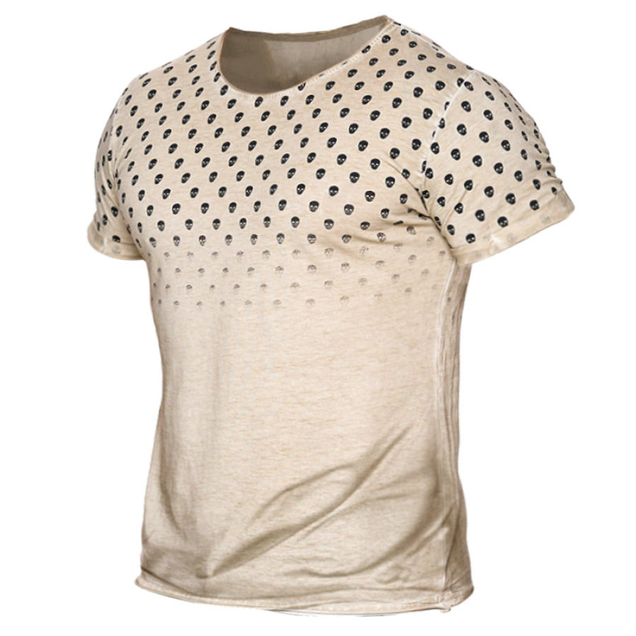 

Men's Vintage Skull Print T-Shirt
