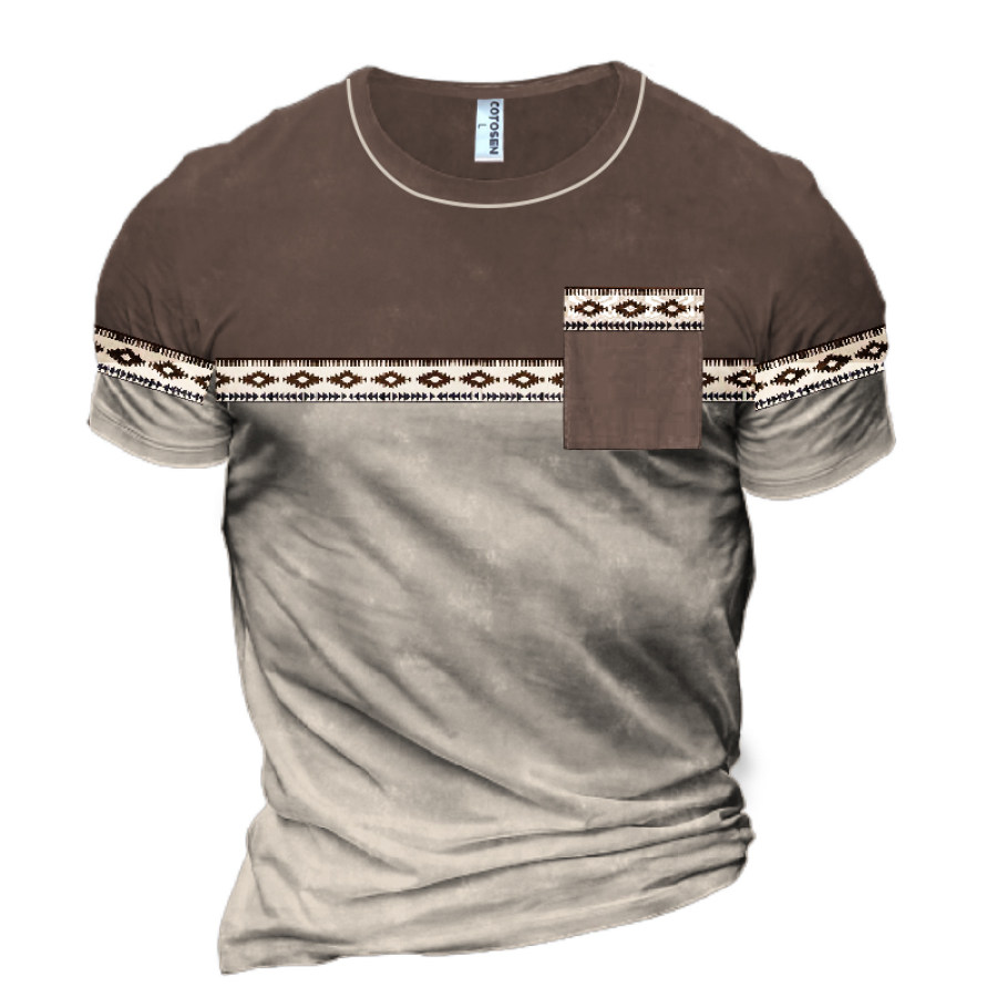 

Men's Vintage Ethnic Ribbon T-Shirt