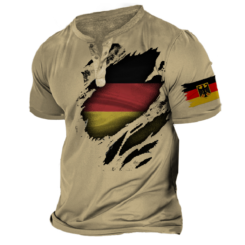 Men's Creative Effect German Chic Flag T-shirt