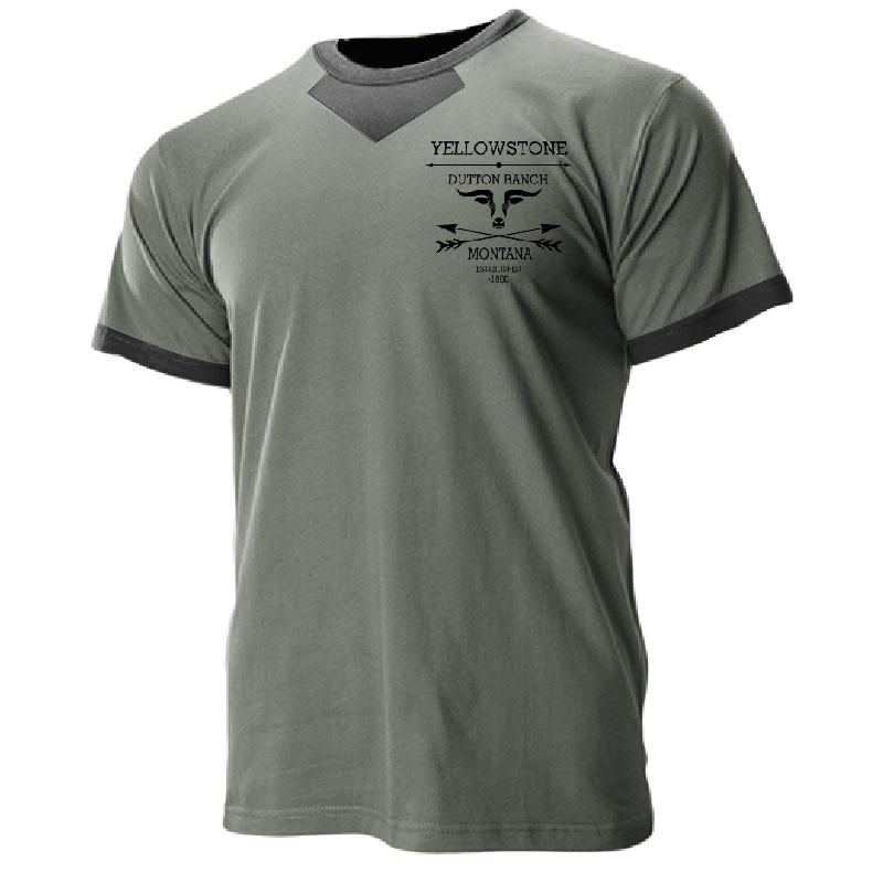 Men's Outdoor Colorblock Yellowstone Chic T-shirt