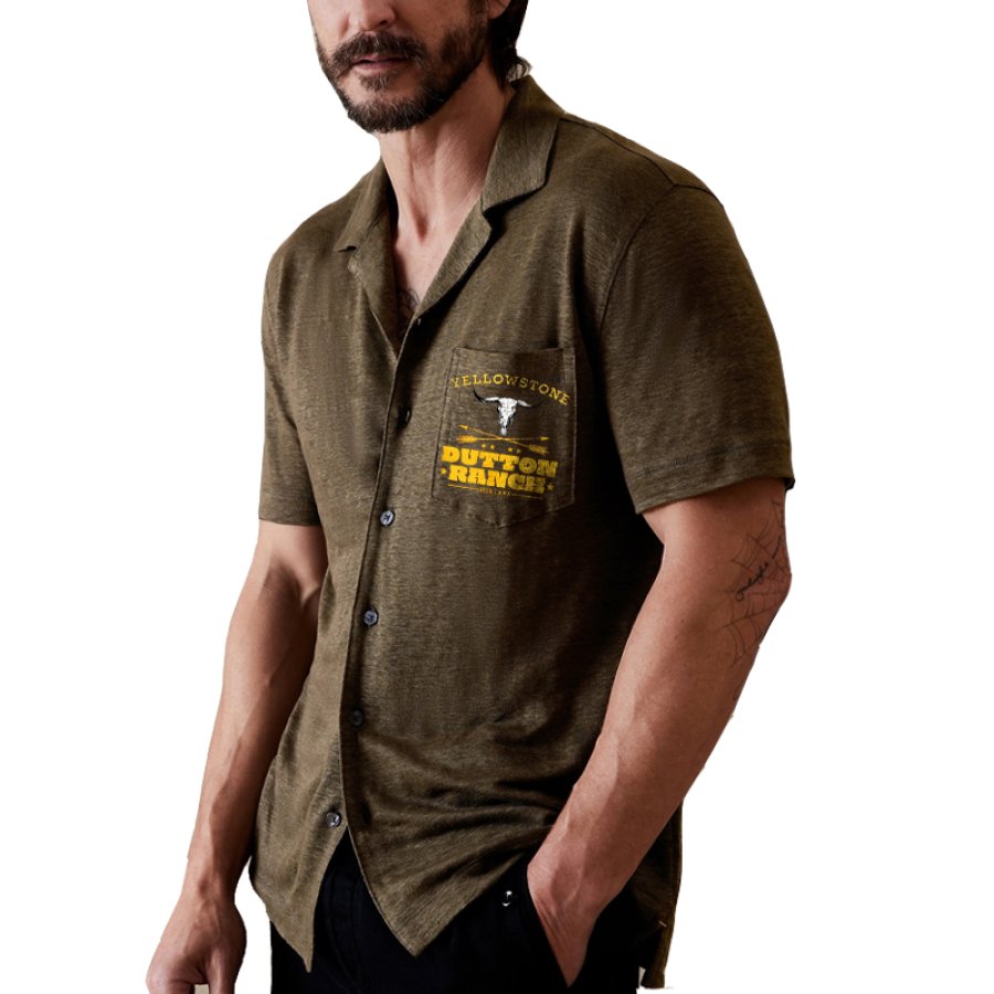 

Men's Vintage Yellowstone Park Dutton Ranch West Country Shirt