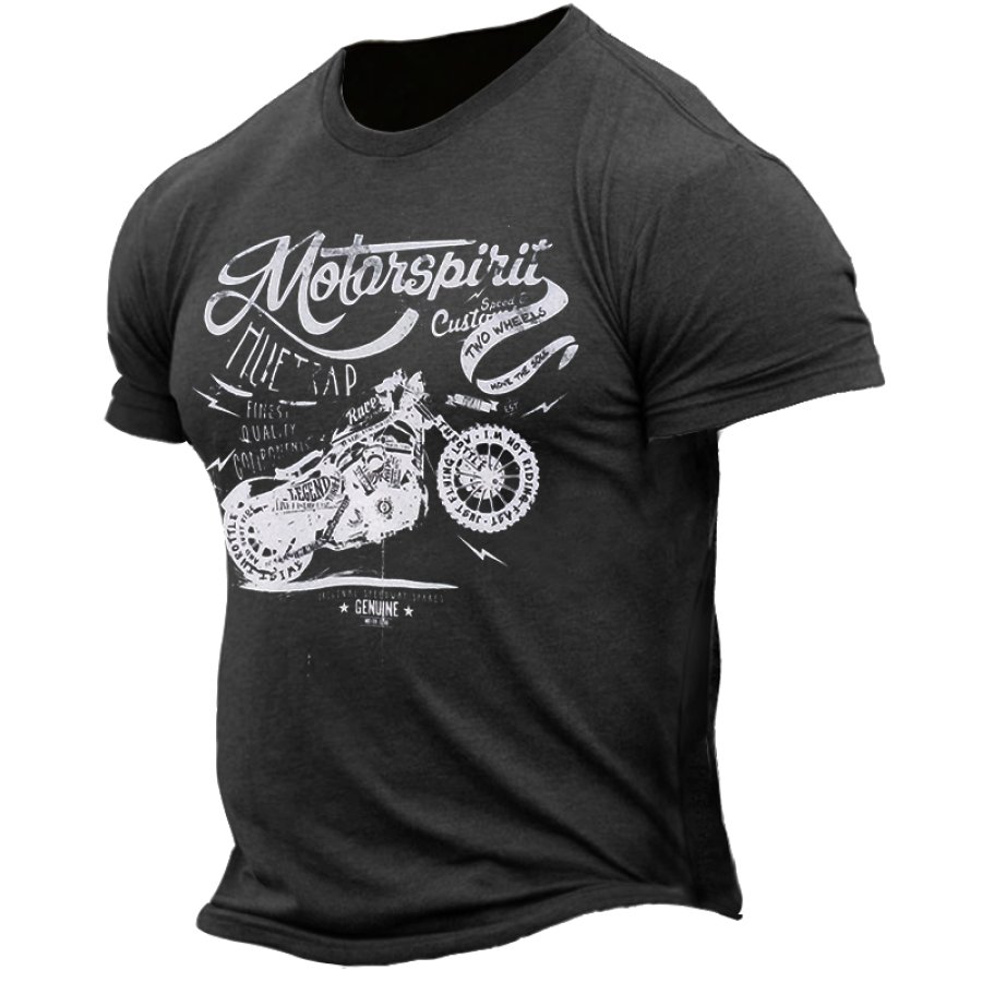 

Men's Cotton Motorcycle Outdoor Hiking T-shirt