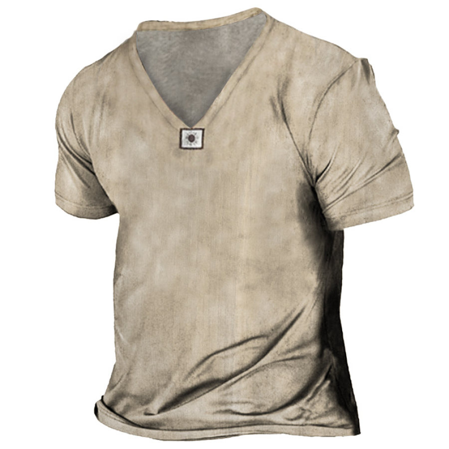 

Men's Linen Hippie V-Neck T-Shirt