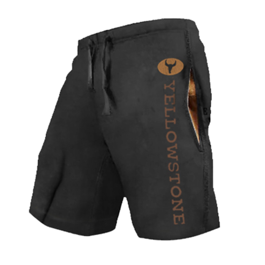 

Herren Vintage Western Yellowstone Casual Short