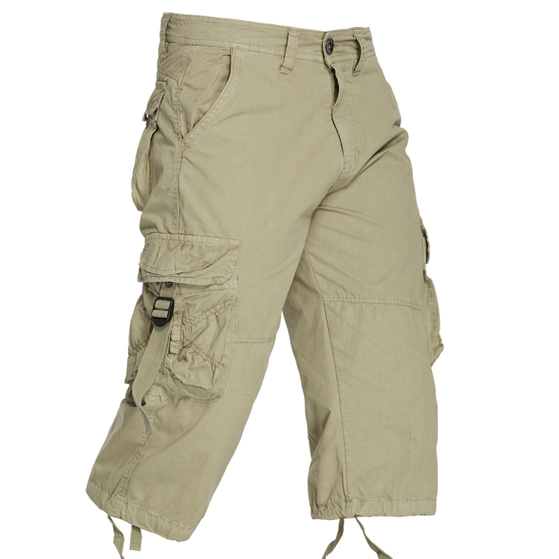 Men's Outdoor Multi-bag Washed Chic Cotton Multi-pocket Tactical Shorts