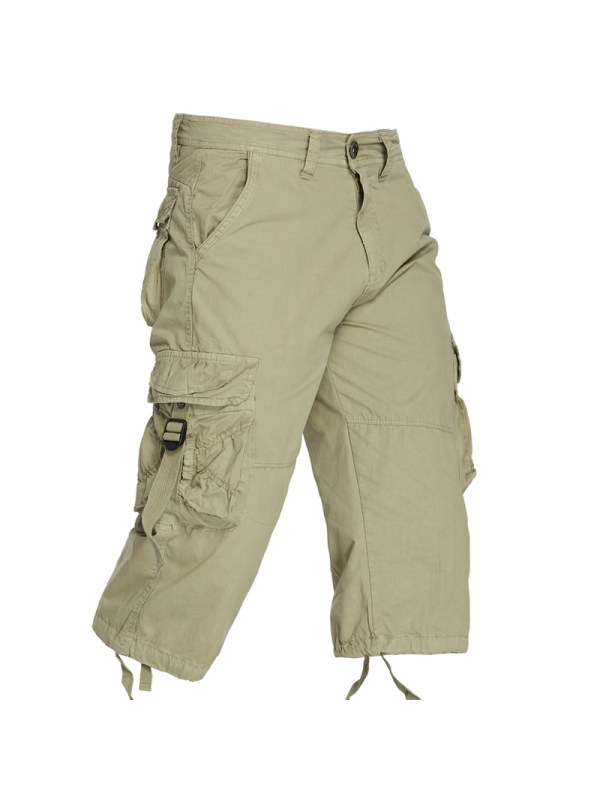 Men's Outdoor Multi-Bag Washed Cotton Multi-pocket Tactical Shorts