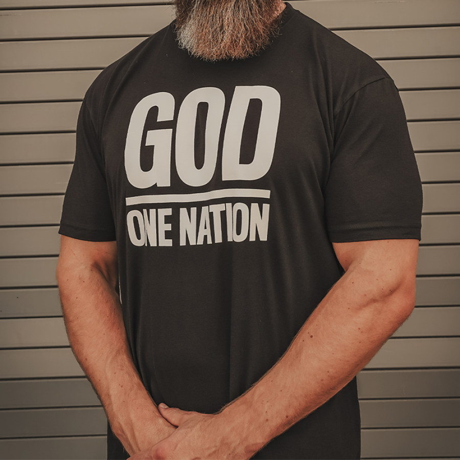 

God One Nation Men's Cotton T-Shirt