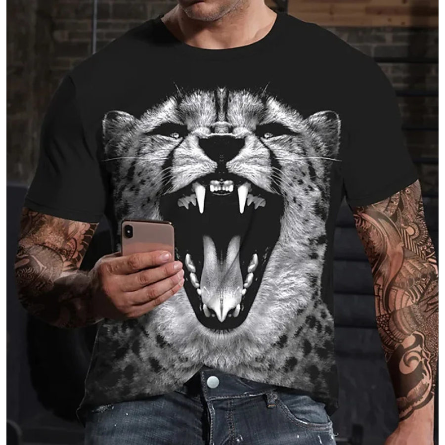 

Men's Vintage Animal Leopard Print T-Shirt