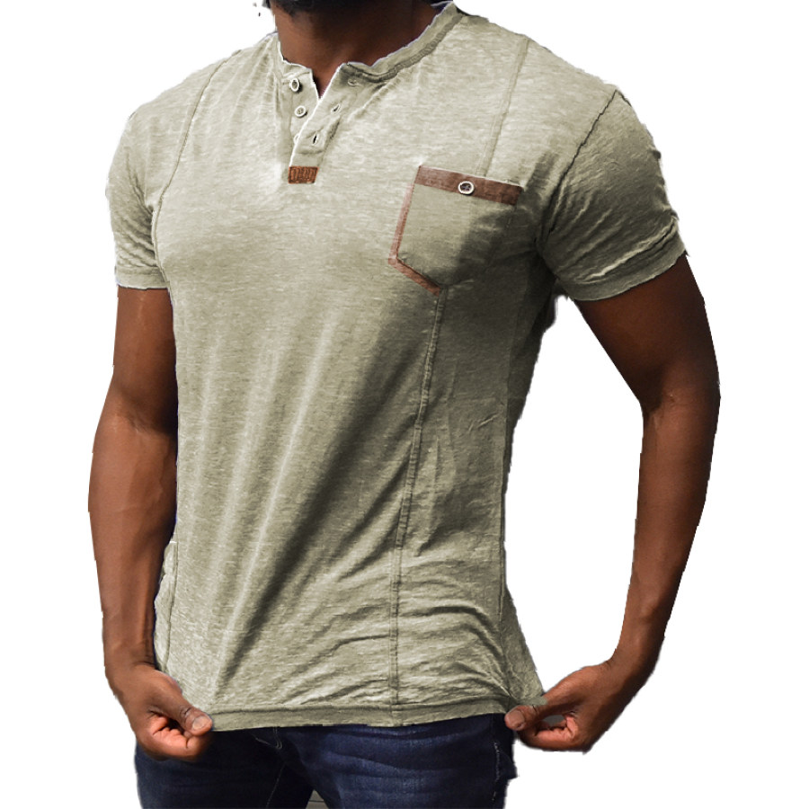 

Men's Vintage Contrast Panel T-Shirt