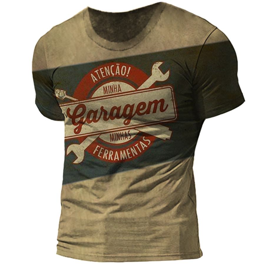 

Men's Retro Stressed Short-sleeved T-shirt