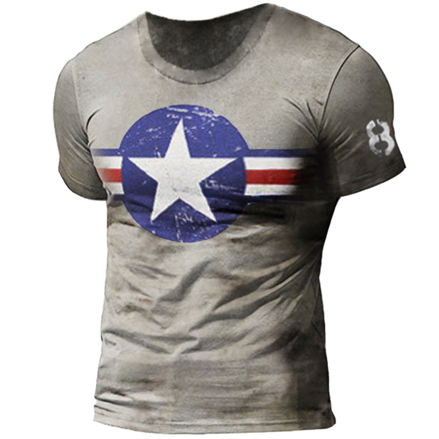 

Men's Retro Stressed Short-sleeved T-shirt