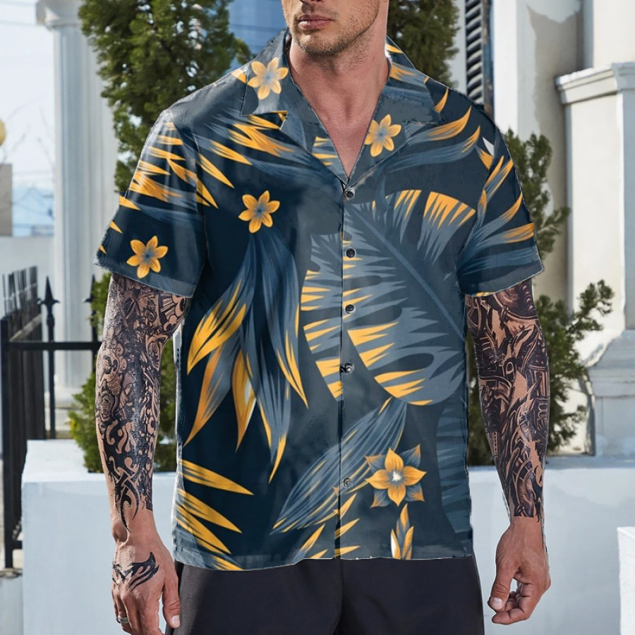 

Men's Hawaiian Vacation Palm Leaf Shirt