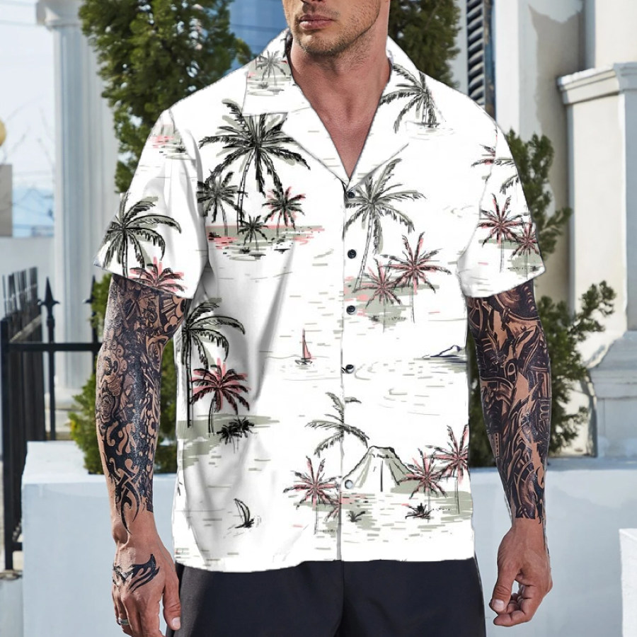 

Men's Hawaiian Vacation Palm Tree Shirt