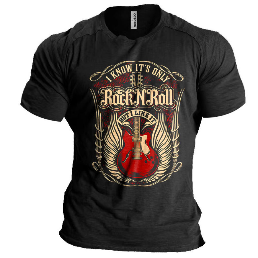 

Men's Vintage It's Only Rock Roll But I Like It Print T-Shirt