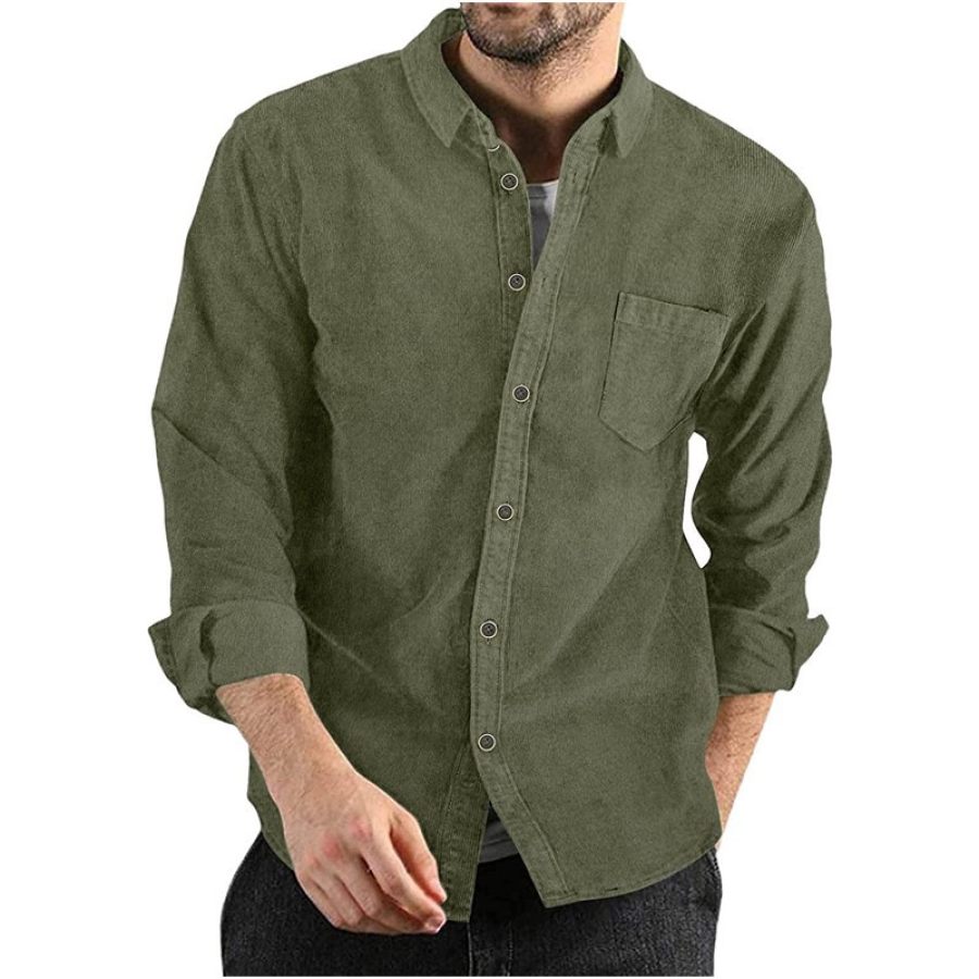 

Chemise Tactique Extérieure En Velours Côtelé Pour Hommes