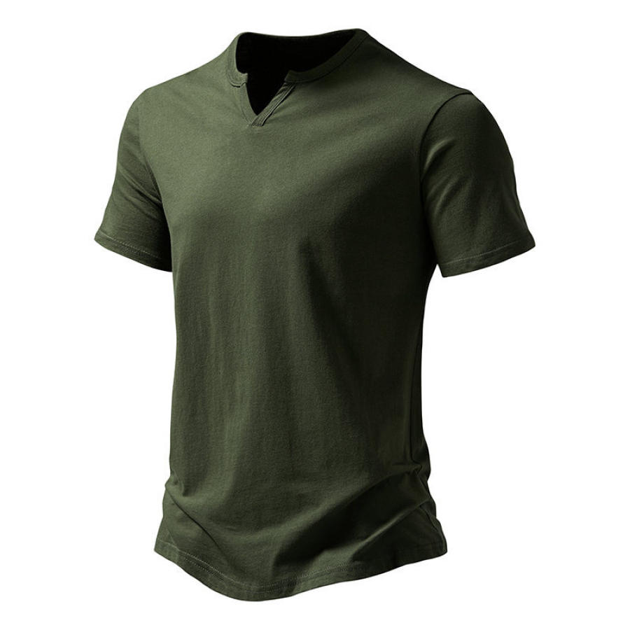 

Men's Outdoor Casual V Neck Short Sleeved T-shirt