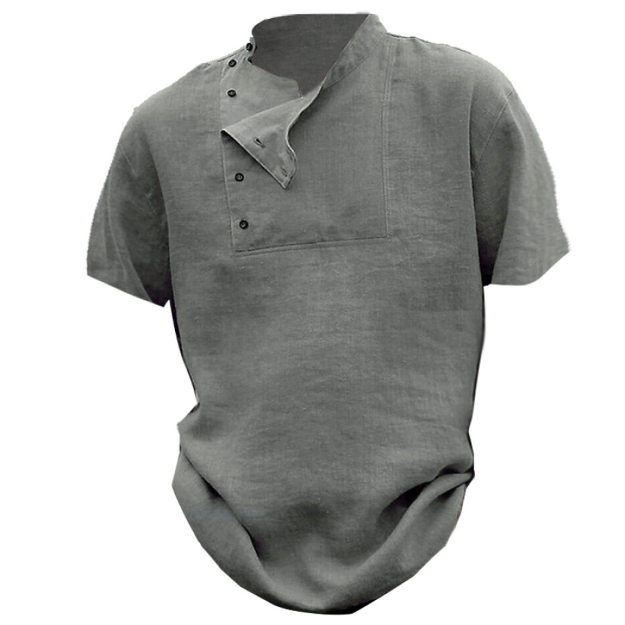

Men's Vintage Cotton Linen T-Shirt