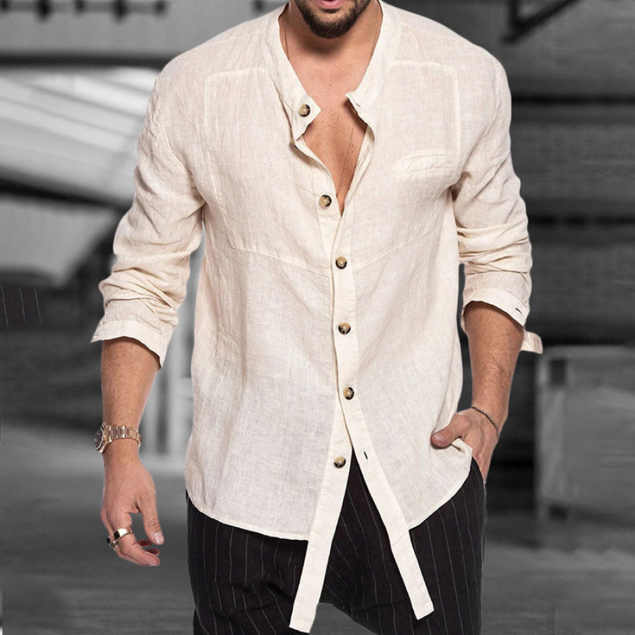 

Men's Outdoor Vintage Cotton Linen Casual Shirt