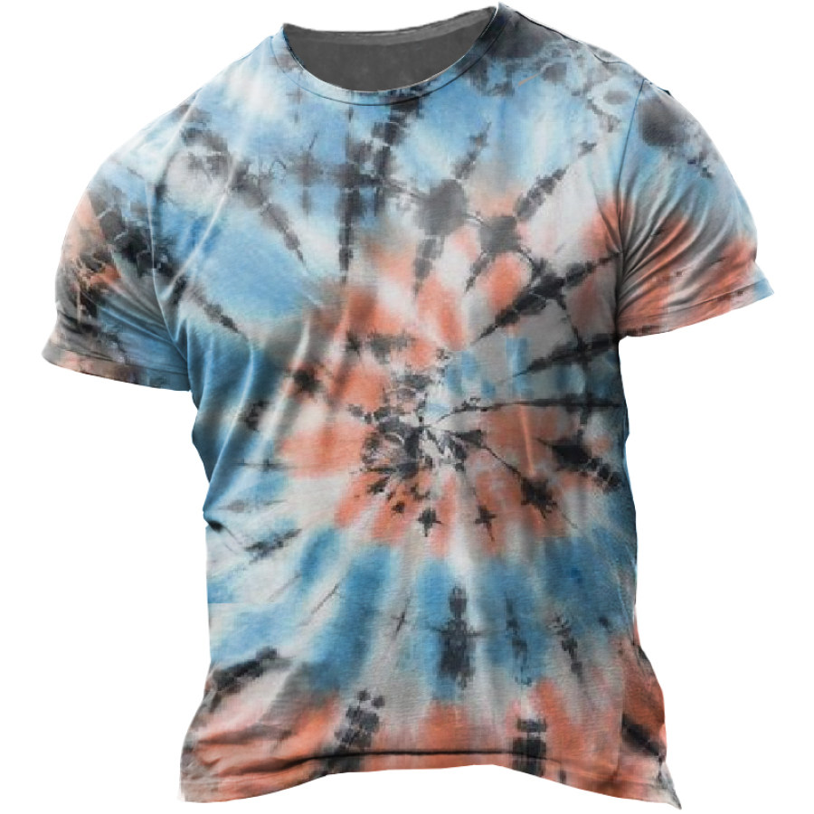 

Men's Vintage Tie Dye Graphic Print T-Shirt
