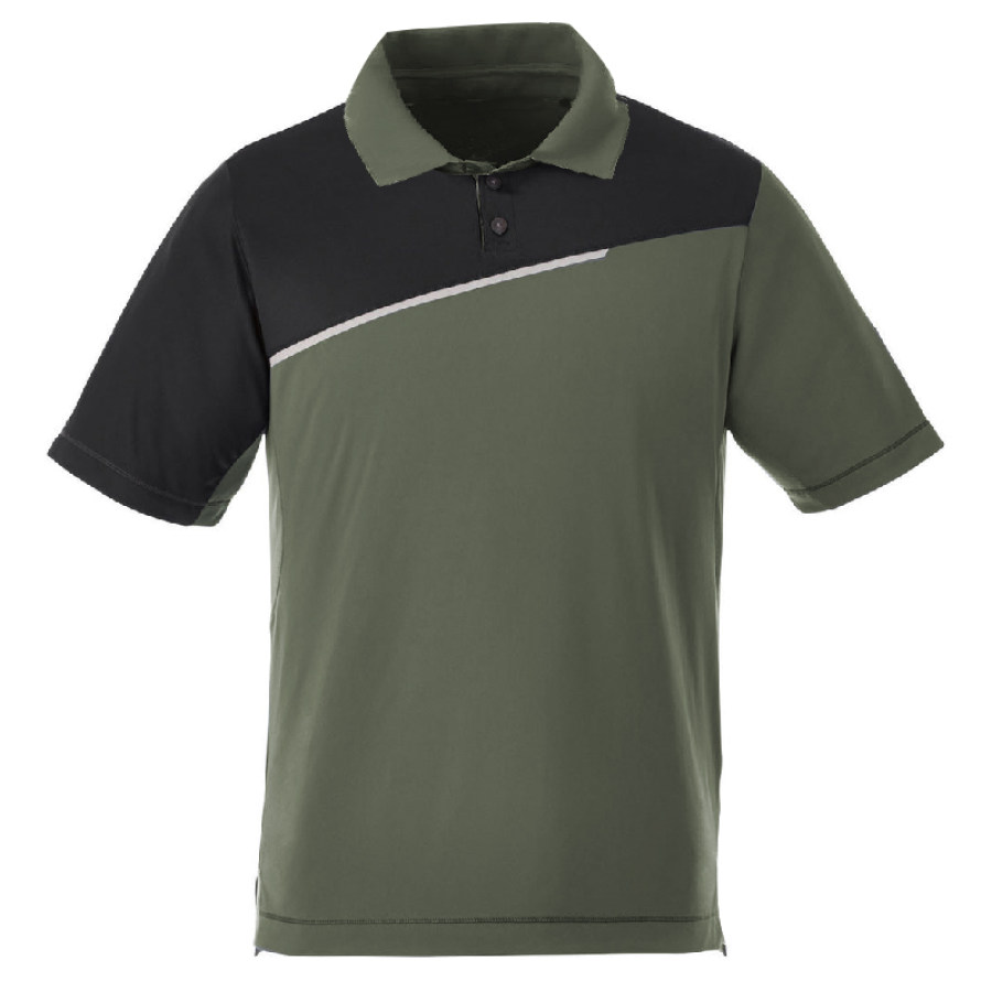 

Men's Solid Color Contrast Color Quick-drying Breathable Polo Collar T-shirt
