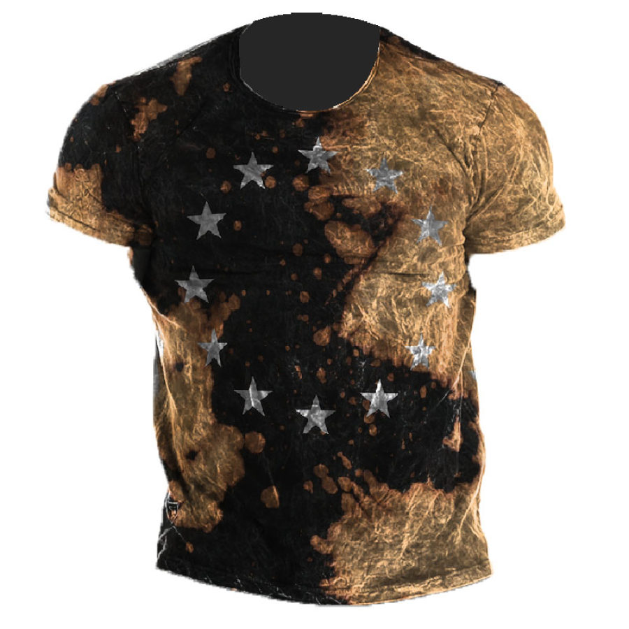 

Men's Vintage Tie Dye Graphic Print T-Shirt