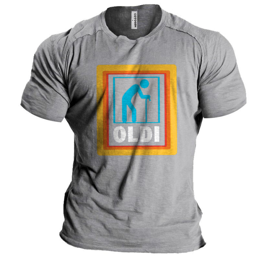 

Men's Vintage Oldi Print Raglan Sleeve T-Shirt