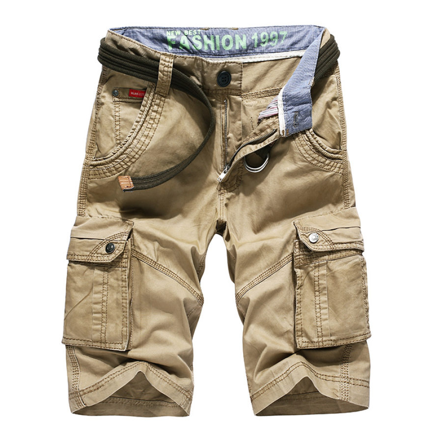 

Men's Vintage Wash Multi Pocket Cargo Shorts