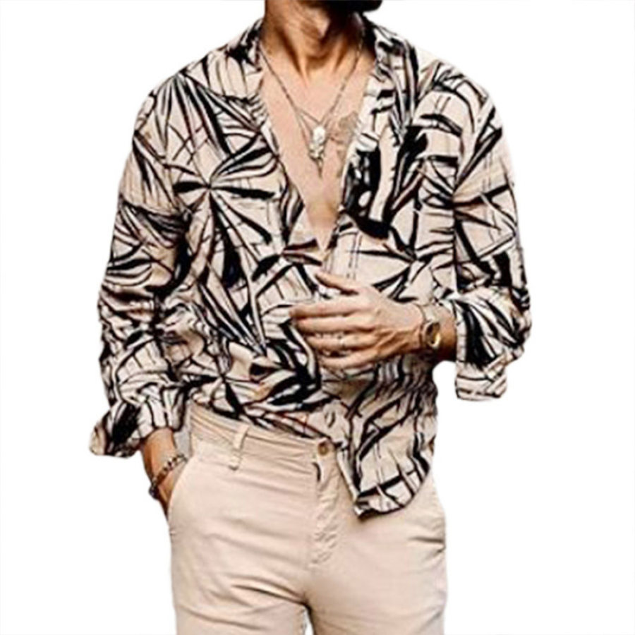 

Men's Casual Loose Vintage Printed Shirt