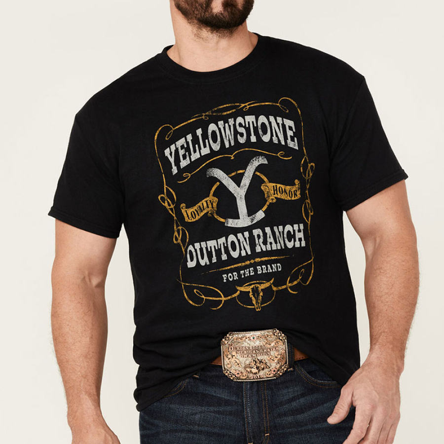 

Yellowstone Dutton Ranch Men's Cotton Short Sleeve T-Shirt