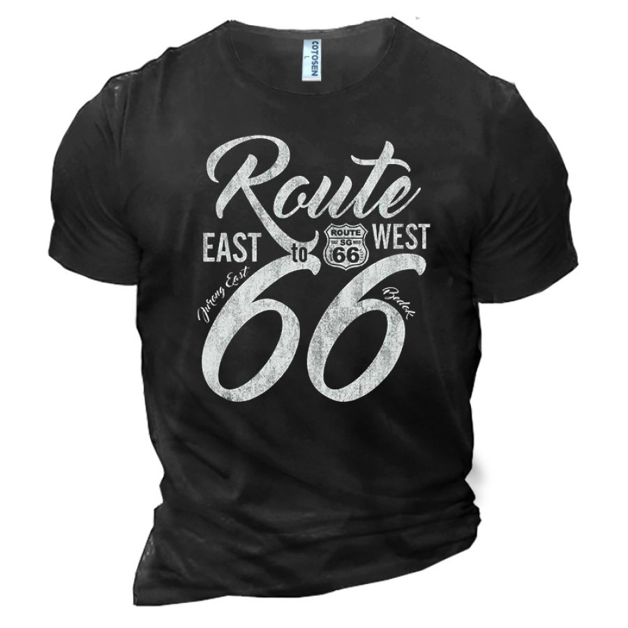 

Route 66 Men's Cotton Short Sleeve T-Shirt