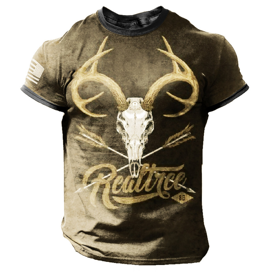 

Men's Vintage Western Denim Block T-Shirt