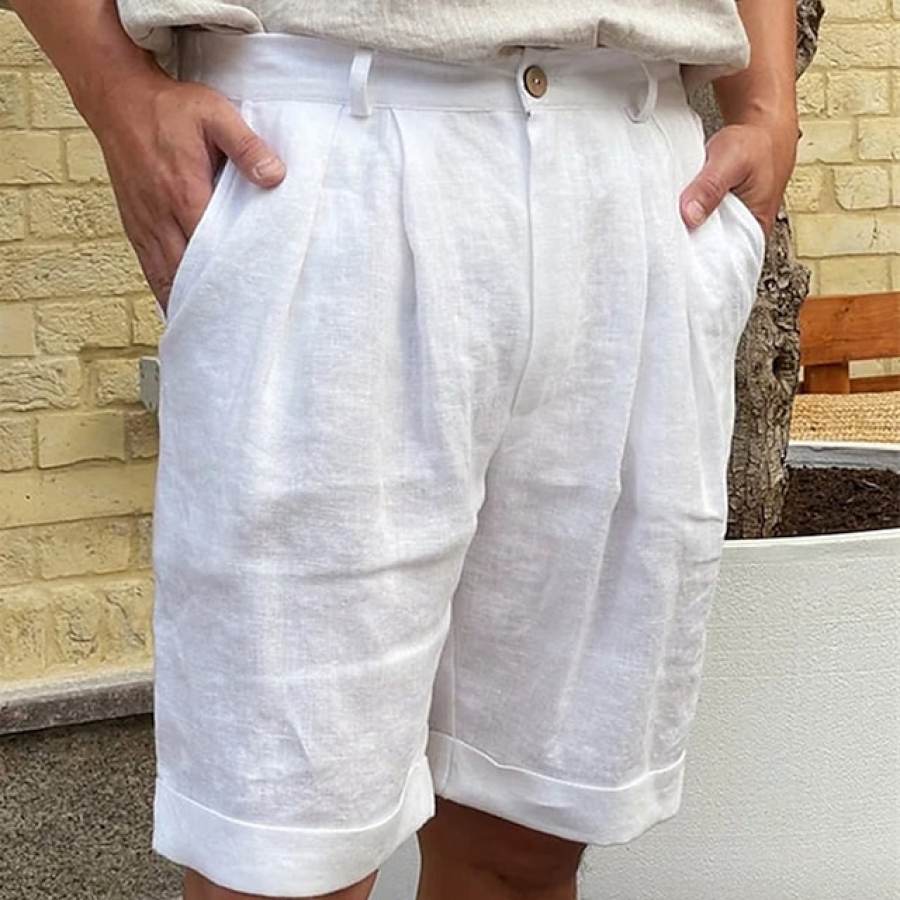 

Men's Linen Casual Beach Hawaii Vacation Comfort Shorts