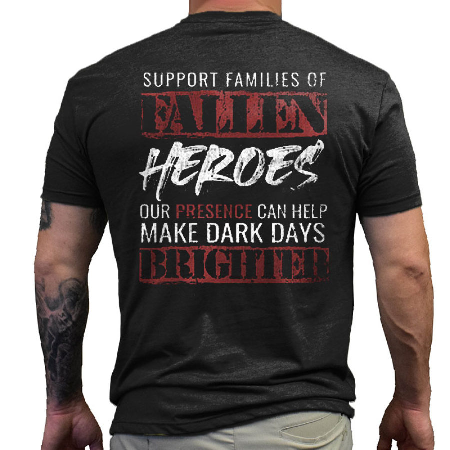 

Support Families Of Fallen Heroes Men's Cotton T-Shirt