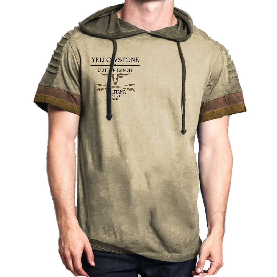 

Men's Vintage West Yellowstone Hooded T-Shirt