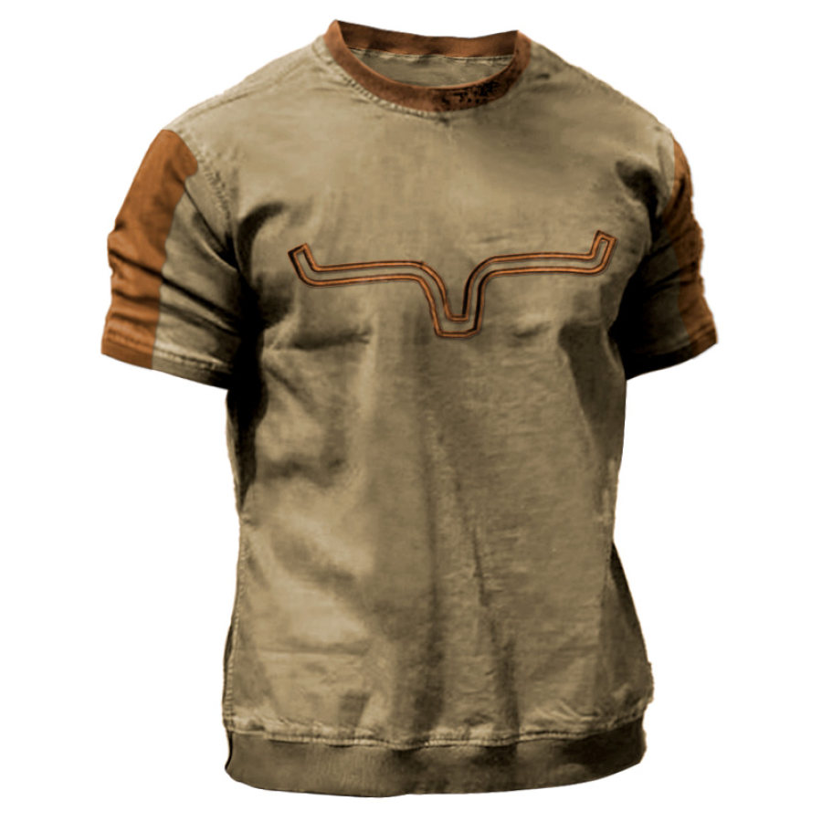 

Men's Vintage Western Cowboy Embroidered T-Shirt