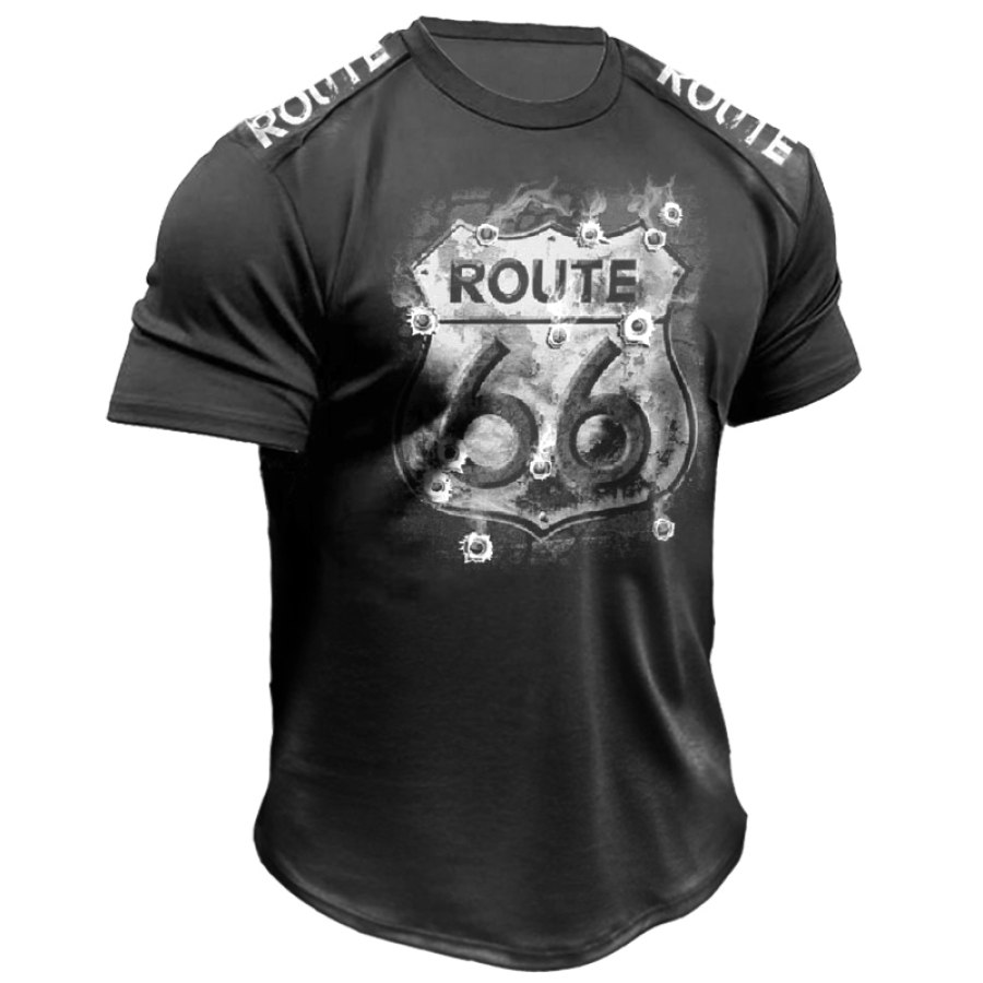 

Men's Route 66 Print Short Sleeve T-Shirt