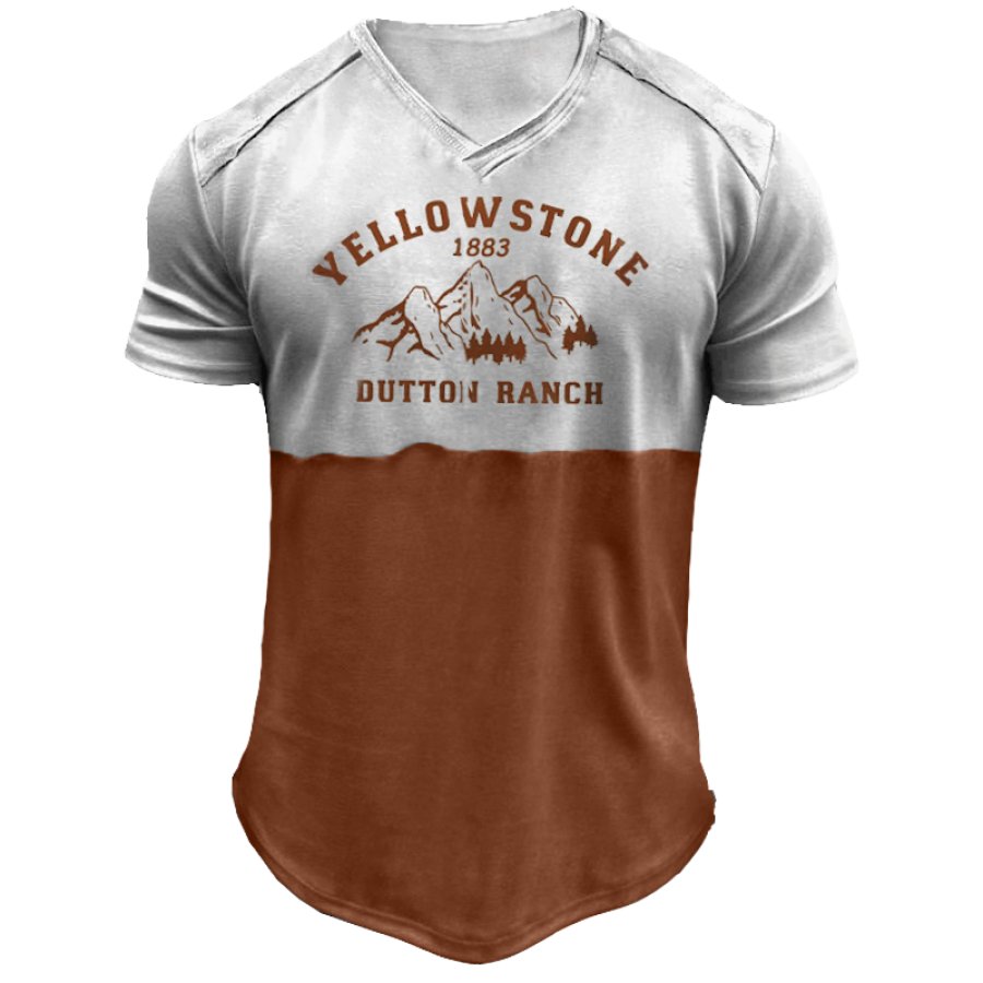 

Men's Vintage Yellowstone Darden Ranch Graphic V-Neck T-Shirt