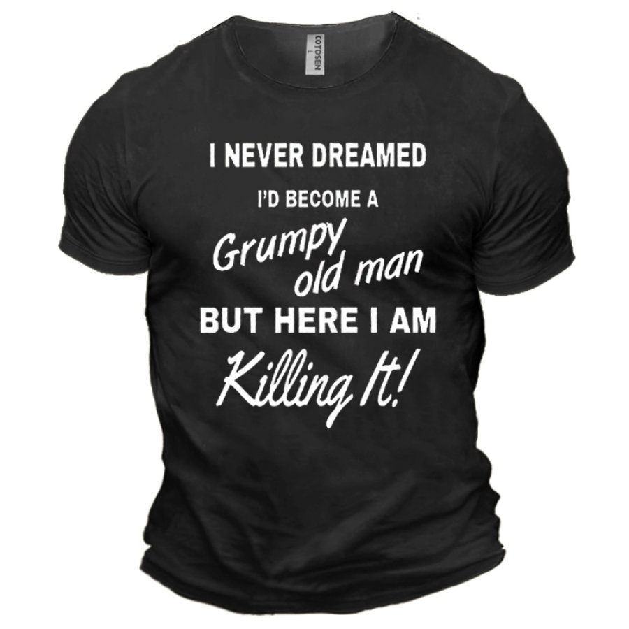 

Grumpy Old Man Men's Cotton Short Sleeve T-Shirt