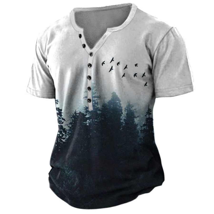 

Men's Casual Henley Short Sleeve T-Shirt