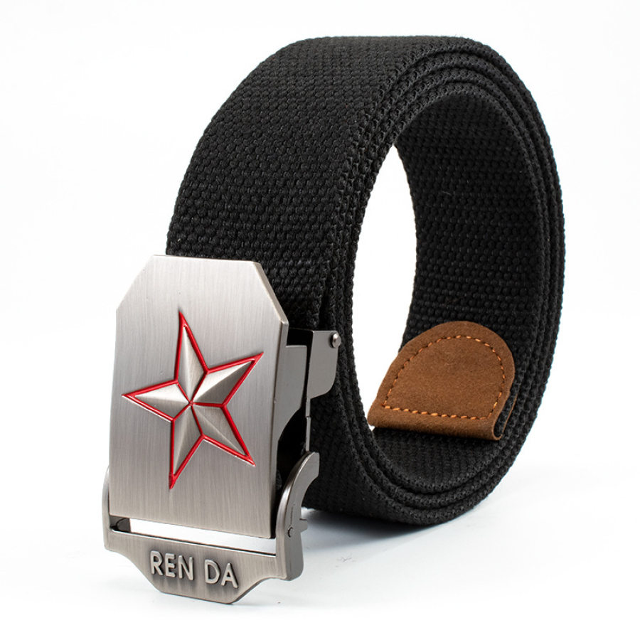 

Men's Alloy Buckle Braided Outdoor Leisure Elastic Belt