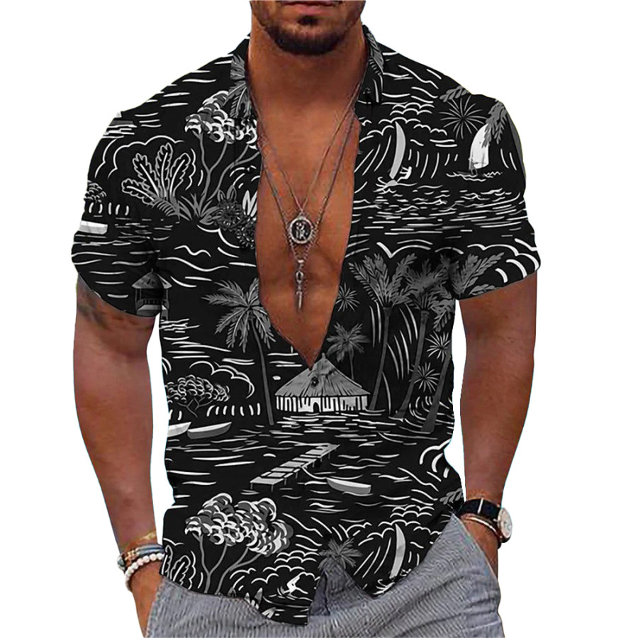 

Men's Hawaiian Casual Short Sleeve Shirt