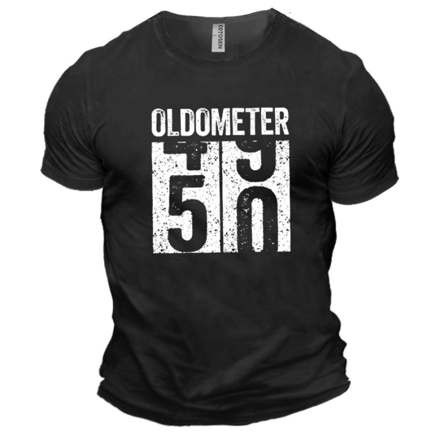 

Oldometer 50 Men's Cotton Short Sleeve T-Shirt