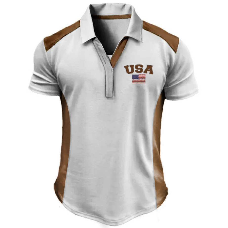 

Men's Outdoor American Flag Tactical Polo Shirt