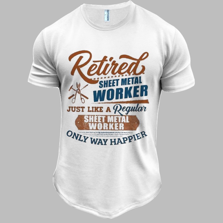 

Men's Cotton Fitted Retirement Printed Vacation T-Shirt